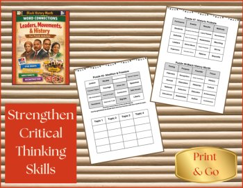 Black History Month – 10 Word Connections Puzzles/Set 1 Digital Download, image 2
