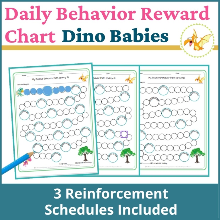 Dino Babies Student Daily Behavior Incentive Reward Chart Student Reinforcement