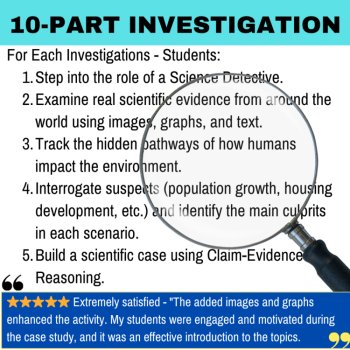 Environmental Science Detective Mystery Bundle | Human Impact | SUB PLAN, image 2
