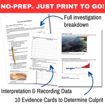 Environmental Science Detective Mystery Bundle | Human Impact | SUB PLAN, image 3