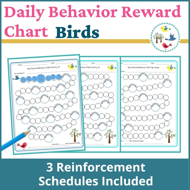 Birds Student Daily Behavior Incentive Reward Chart Student Reinforcement