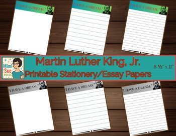 Printable Martin Luther King Jr. Stationery & Essay & Reflection Papers Digital, image 4