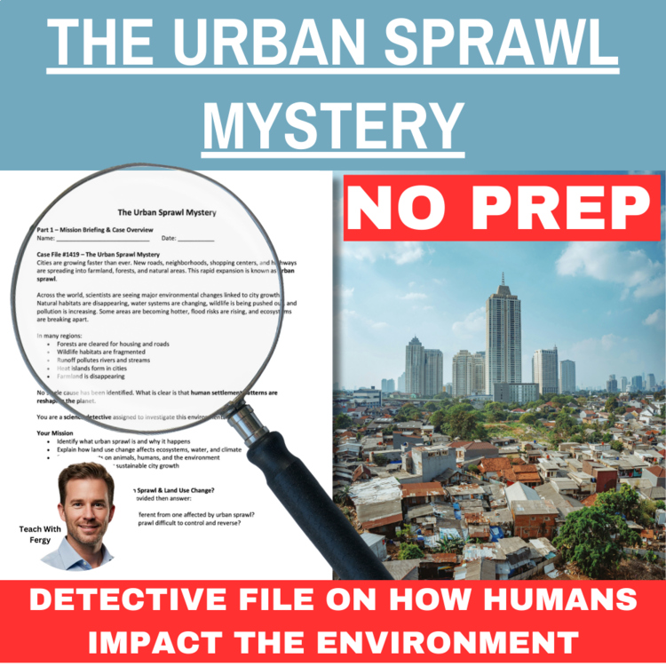 The Urban Sprawl Mystery – Detective SUB PLAN | Human Impact on the Environment