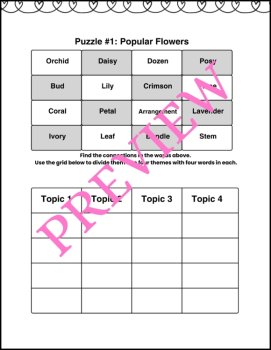 Valentine's Day Word Connections Puzzles | Vocabulary & Critical Thinking SET 2, image 2
