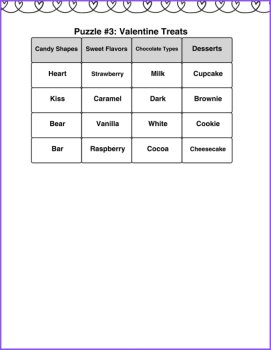 Valentine's Day Word Connections Puzzles | Vocabulary & Critical Thinking SET 1, image 3