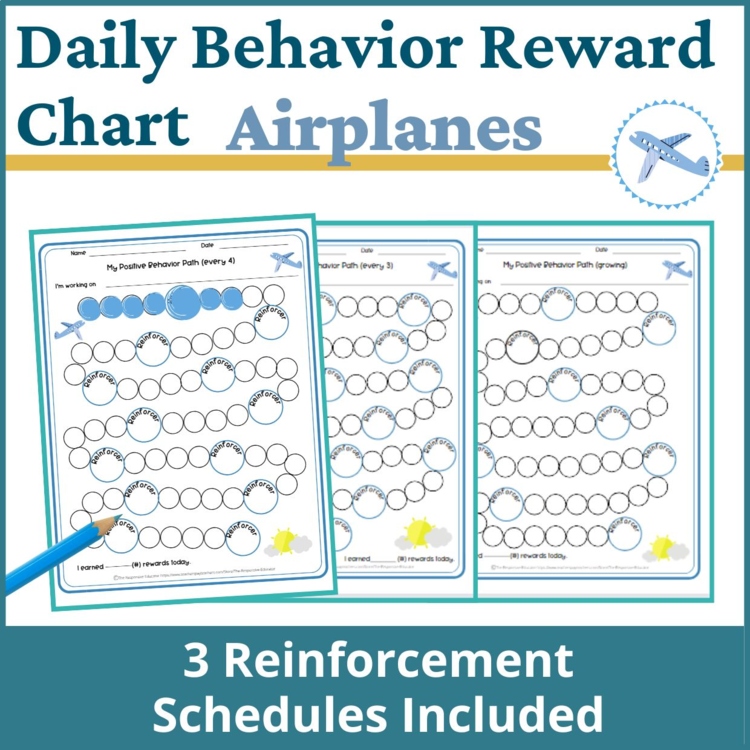 Airplanes Student Daily Behavior Incentive Reward Chart Student Reinforcement