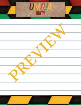 Nguzo Saba (The Seven Principles of Kwanzaa) 54 Printable Stationery Pages, image 3
