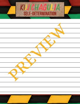 Nguzo Saba (The Seven Principles of Kwanzaa) 54 Printable Stationery Pages, image 4