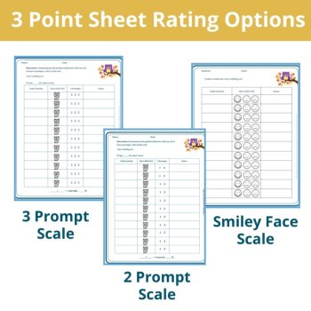 Autumn Student Behavior Point Sheet Daily Behavior Goal Data Editable Chart, image 2
