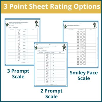 Football Student Behavior Point Sheet Daily Behavior Goal Data Editable Chart, image 2