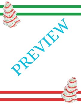 Little Debbie's Inspired Christmas Tree Cakes! Printable Stationery Papers, image 2
