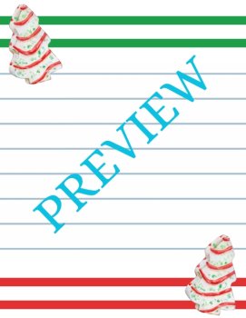 Little Debbie's Inspired Christmas Tree Cakes! Printable Stationery Papers, image 3