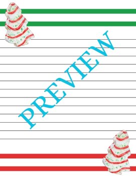 Little Debbie's Inspired Christmas Tree Cakes! Printable Stationery Papers, image 4