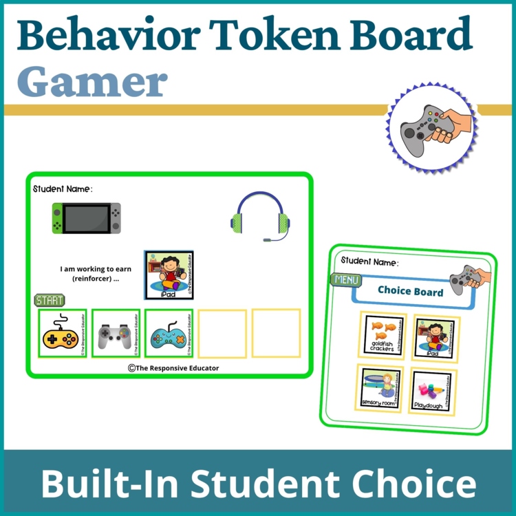 Gamer Student Behavior Token Board Reinforcement I Am Working For Reward System