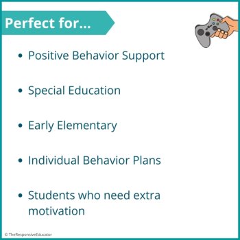 Gamer Student Behavior Token Board Reinforcement I Am Working For Reward System, image 4