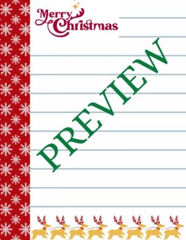 Reindeer Approved/Snowy Christmas Stationery Printable Paper for Holiday Writing, image 4