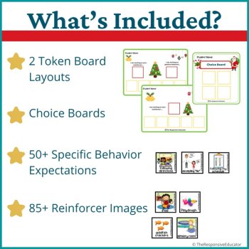Christmas Student Behavior Token Board I Am Working For Reward System, image 2