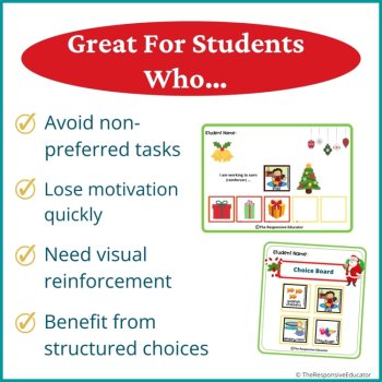 Christmas Student Behavior Token Board I Am Working For Reward System, image 3
