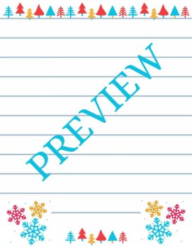 Ignite Joy! Jolly Trees & Snowflakes! Christmas Stationery 6 Printable Pages, image 3