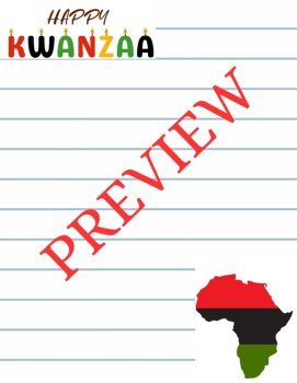 Inspire Writing & Celebrate Heritage Happy Kwanzaa Printable Stationery Papers, image 3