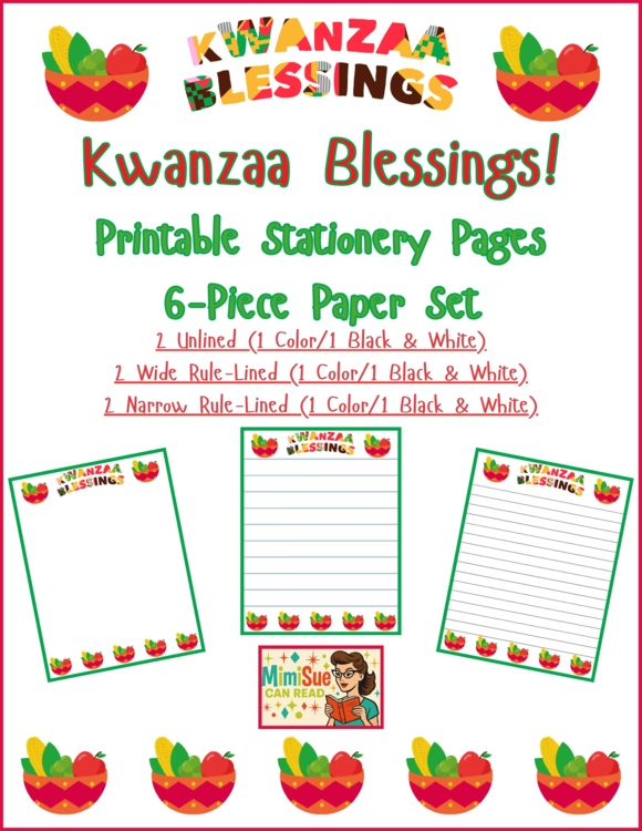 Share Kwanzaa Blessings Stationery | Inspire Writing & Celebrate Heritage!