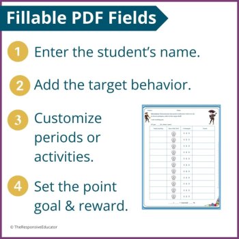 Dia de los Muertos Student Behavior Point Sheet Daily Behavior Goal Data Chart, image 3