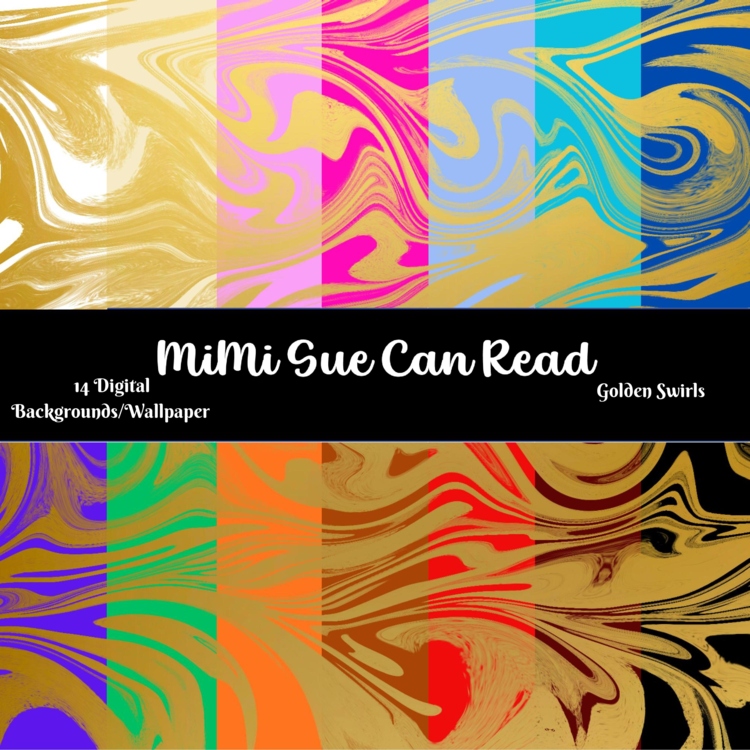 Decadent Golden Swirls: Jewel Tone Digital Backgrounds for Educational Resources