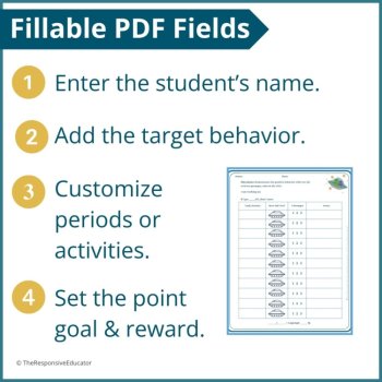 Aliens Student Behavior Point Sheet Daily Behavior Goal Data Editable Chart, image 3