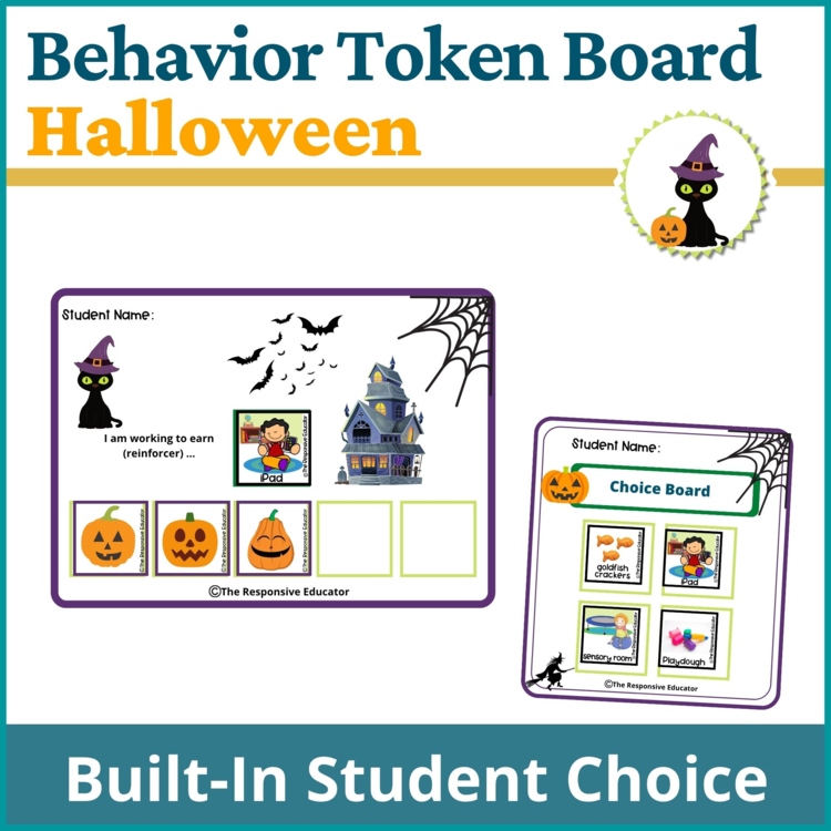 Halloween Student Behavior Token Board I Am Working For Reward System