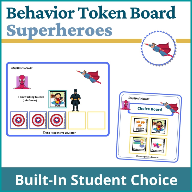 Superheroes Student Behavior Token Board I Am Working For Reward System