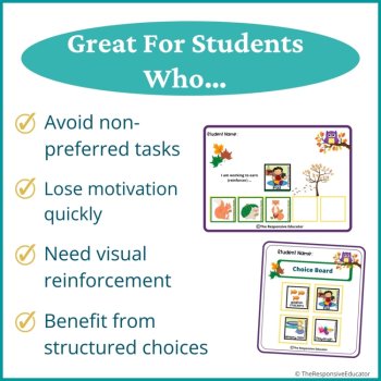 Autumn Student Behavior Token Board I Am Working For Reward System, image 3