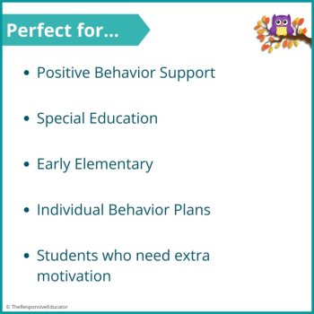 Autumn Student Behavior Token Board I Am Working For Reward System, image 4