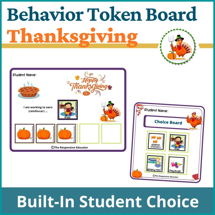 Thanksgiving Student Behavior Token Board I Am Working For Reward System