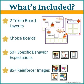 Thanksgiving Student Behavior Token Board I Am Working For Reward System, image 2