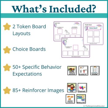 Unicorns Student Behavior Token Board I Am Working For Reward System, image 2