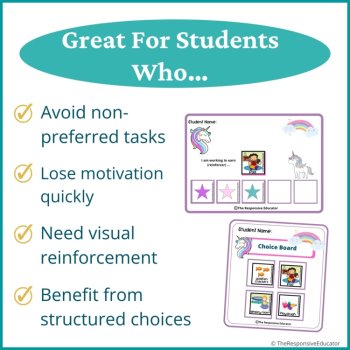 Unicorns Student Behavior Token Board I Am Working For Reward System, image 3