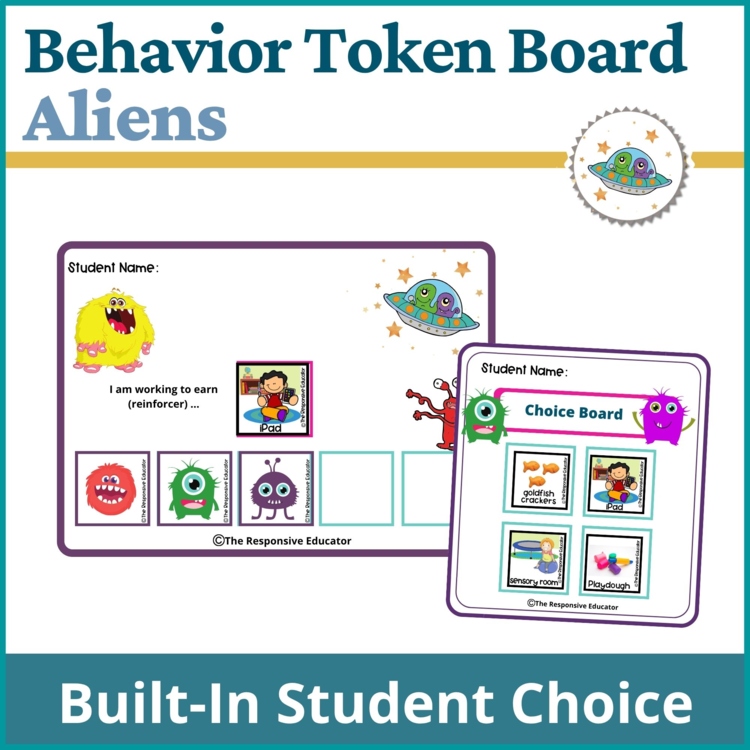 Aliens Student Behavior Token Board I Am Working For Reward System
