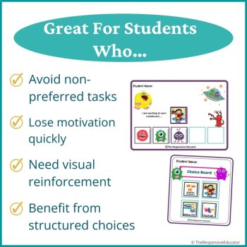 Aliens Student Behavior Token Board I Am Working For Reward System, image 3