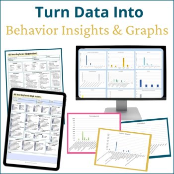ABC Data Tracking Sheet Editable Behavior Checklist & Data Graphs Behavior Chart, image 2