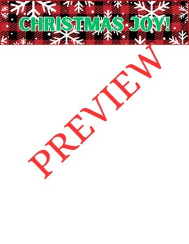 Buffalo Plaid Christmas! Trucks/Trees/Snowflakes! 18-Page Printable Stationery, image 2
