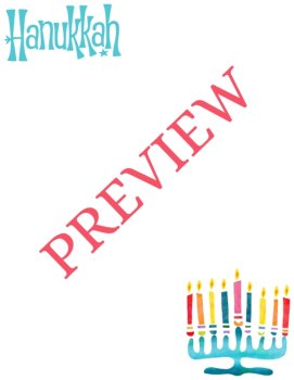 Colorful Menorah! 6-Page Printable Hanukkah/Chanukkah Stationery Pages, image 2