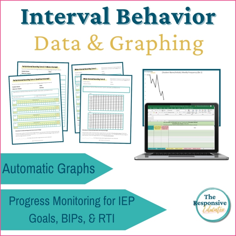 Interval Behavior Data Interval Data Sheet Digital Data Tracking & Graphing