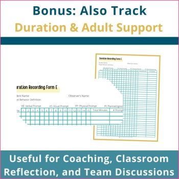 Duration Behavior Tracking Sheet One Student & IEP Behavior Graphing, image 4