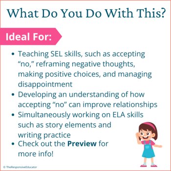 I Just Don't Like the Sound of No Book Character Education Read Aloud Activities, image 4