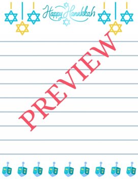 Spark Joy! FREE Happy Hanukkah/Chanukkah Stationery Papers: Color & B&W Fun!, image 2