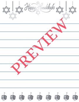 Spark Joy! FREE Happy Hanukkah/Chanukkah Stationery Papers: Color & B&W Fun!, image 3