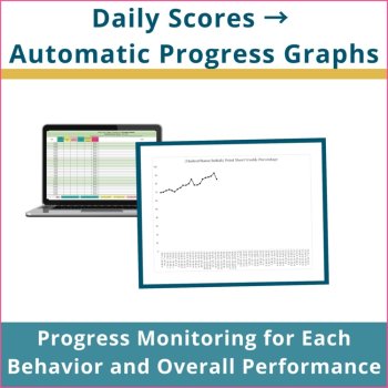 Daily Behavior Chart Behavior Goals Data Tracking Sheet & Graphing, image 4