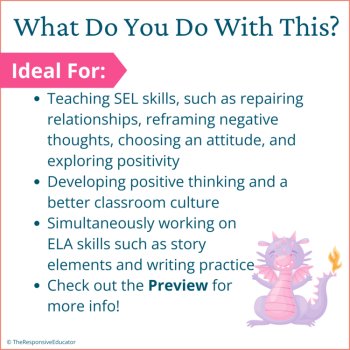 Fix Your Dragon's Attitude Book SEL Character Education Read Aloud Activities, image 4