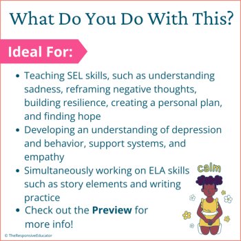 Blueloon Book Character Education Read Aloud Activities Feeling Sad Worksheets, image 4