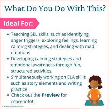Mouse Was Mad Book SEL Learning Self Regulation Worksheets Calm Down Activities, image 4